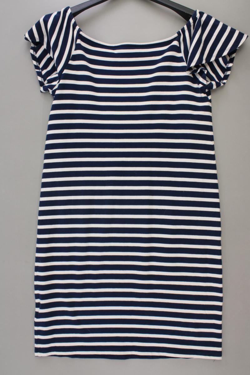 LAUREN Ralph Lauren Kurzarmkleid Gr. M gestreift blau aus Baumwolle