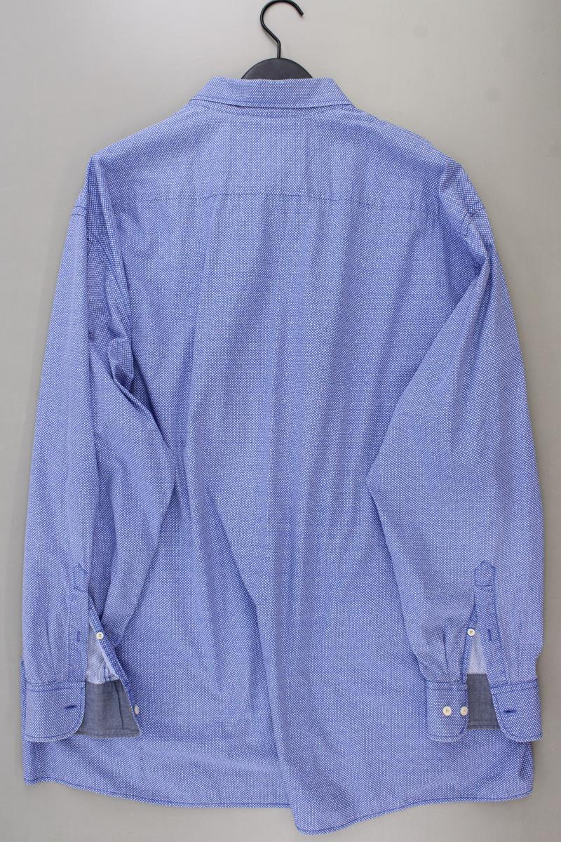 Casa Moda Langarmhemd Gr. 4XL für Herren Gr. XXXL blau aus Baumwolle