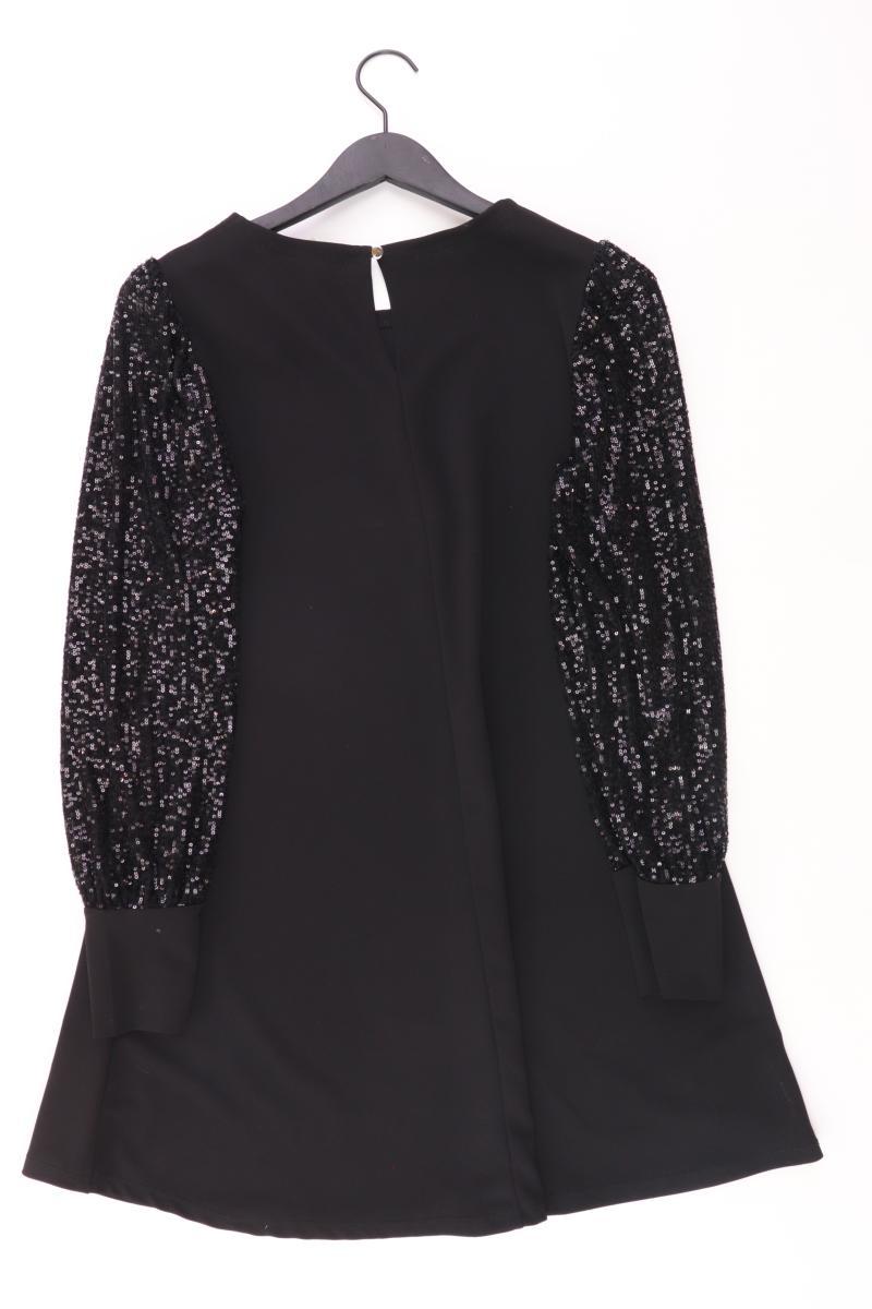 Abendkleid Gr. 40 Langarm mit Pailletten schwarz aus Polyester