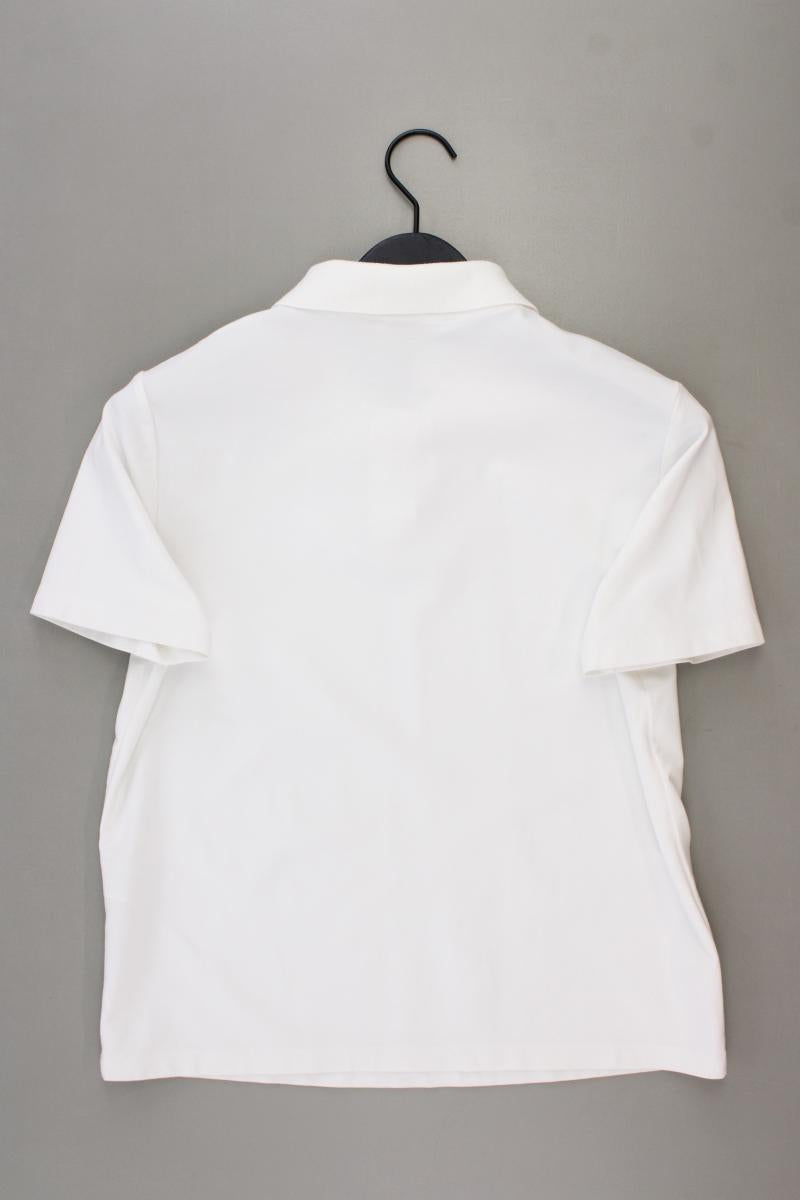 Zara Poloshirt Gr. M Kurzarm weiß aus Viskose