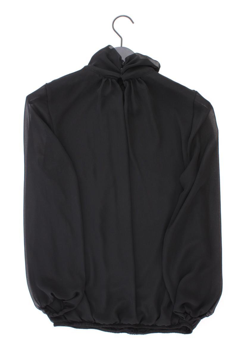 Chiffonbluse Gr. M Langarm schwarz aus Polyester