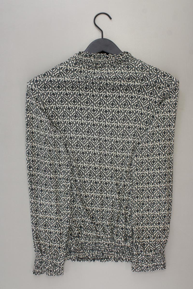 Geisha Longsleeve-Shirt Gr. 36 geometrisches Muster Langarm grau aus Viskose