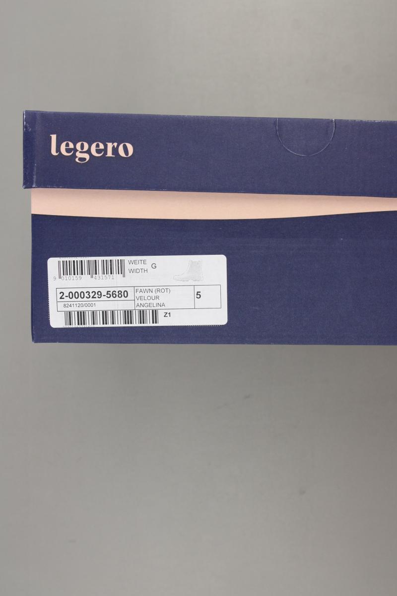 LEGERO Stiefeletten Gr. 38 rot aus Leder