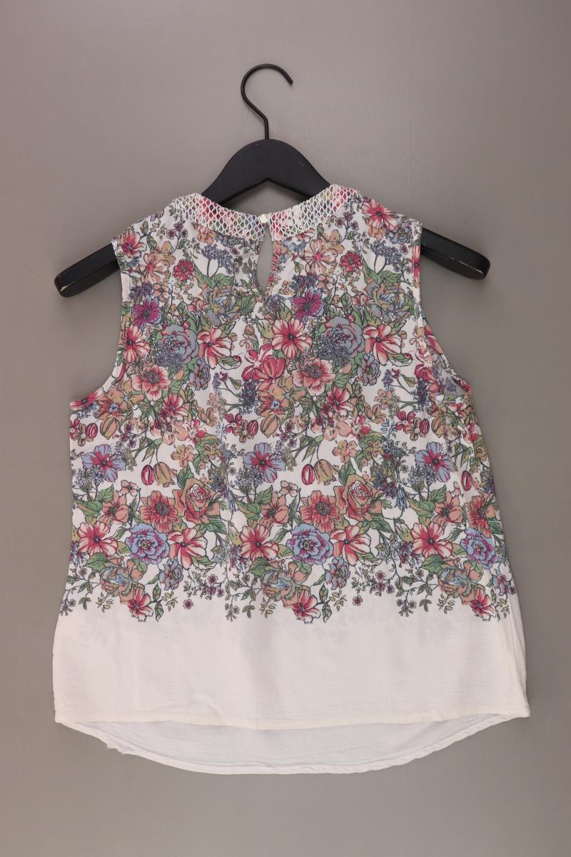 Heine Ärmellose Bluse Gr. 42 mit Blumenmuster mehrfarbig aus Viskose