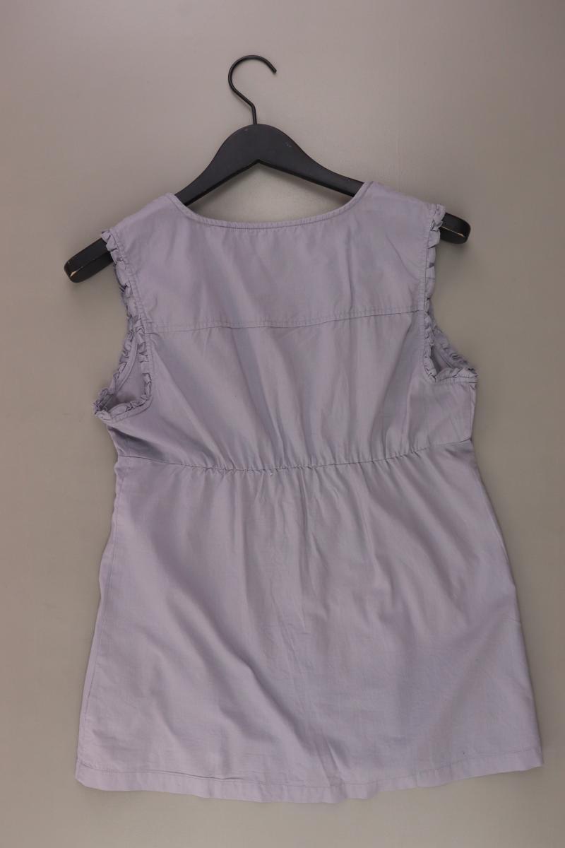 edc by Esprit Rüschenbluse Gr. XL Ärmellos grau aus Baumwolle