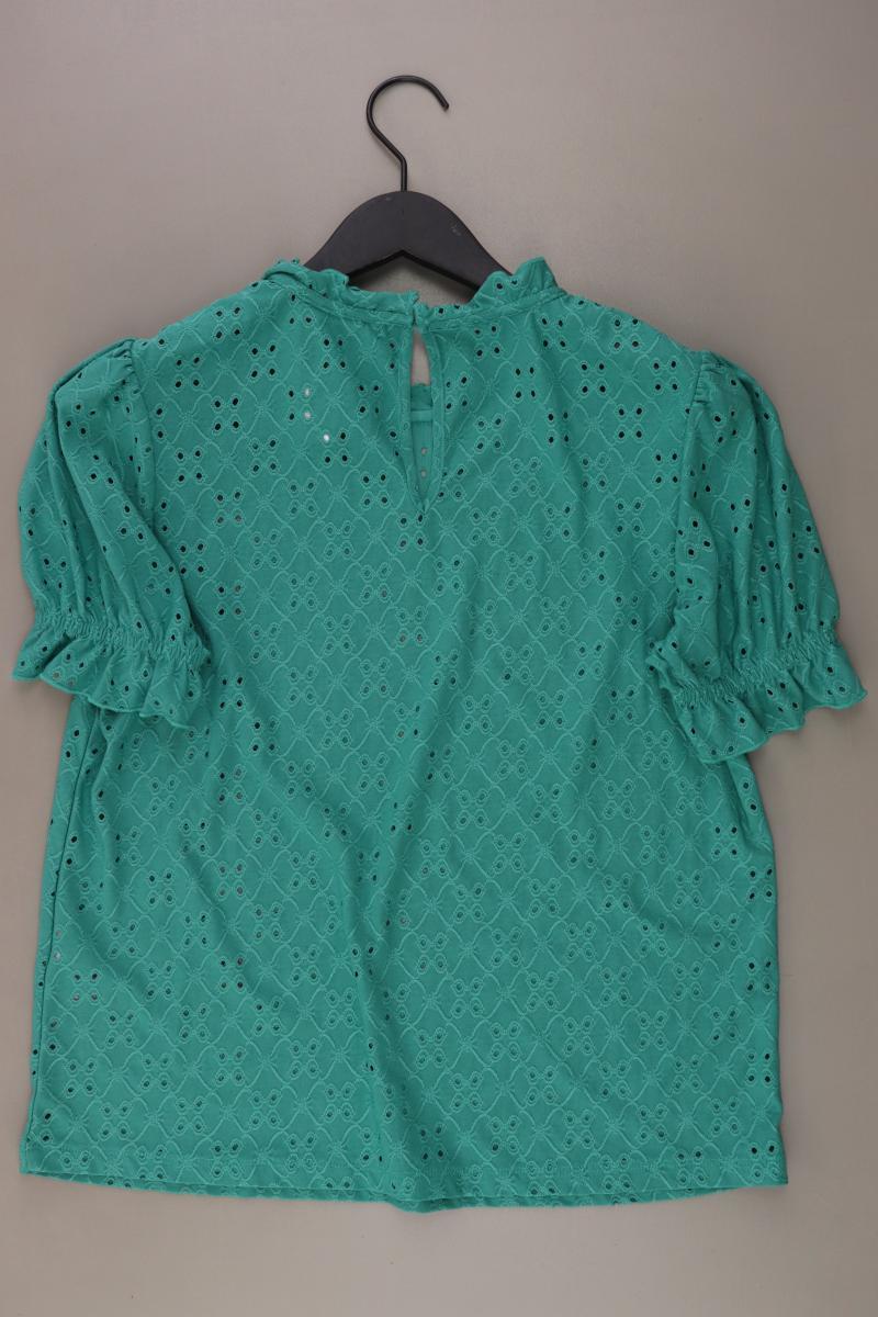 Vila T-Shirt Gr. L mit Blumenmuster Kurzarm grün aus Polyester