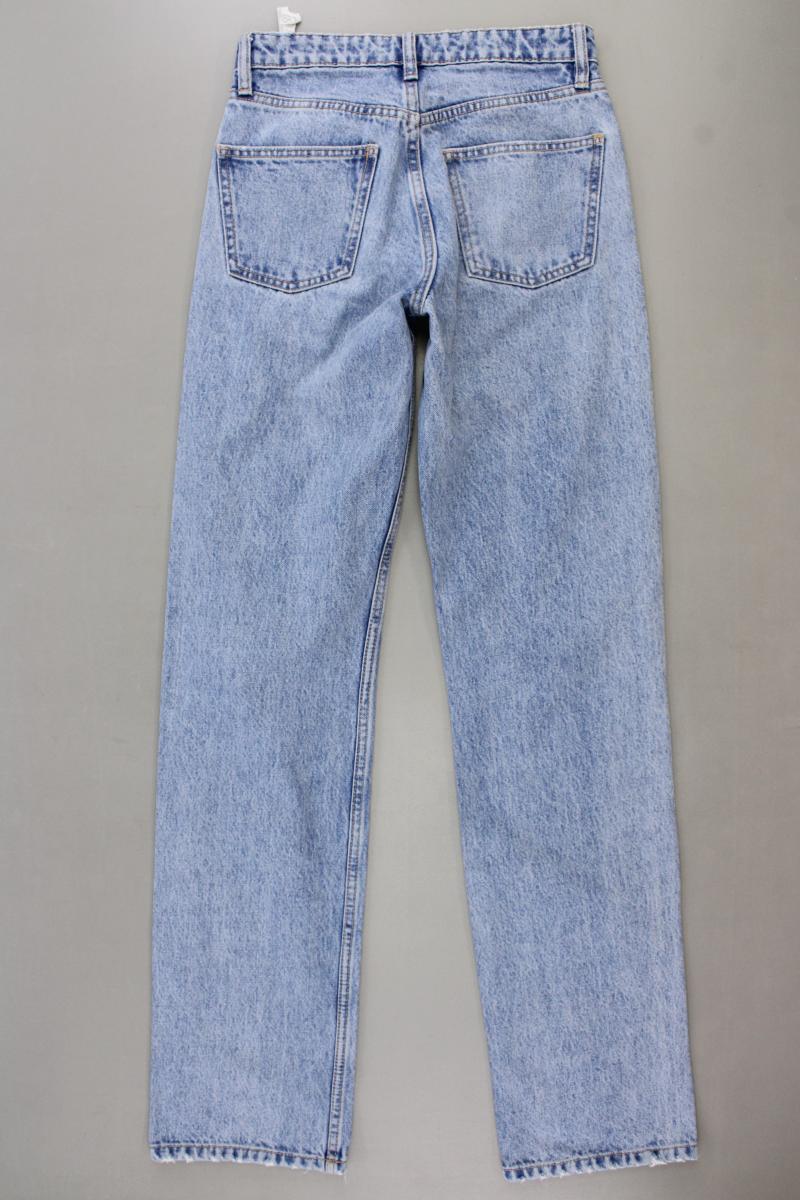 Zara Straight Jeans Gr. 34 blau aus Baumwolle