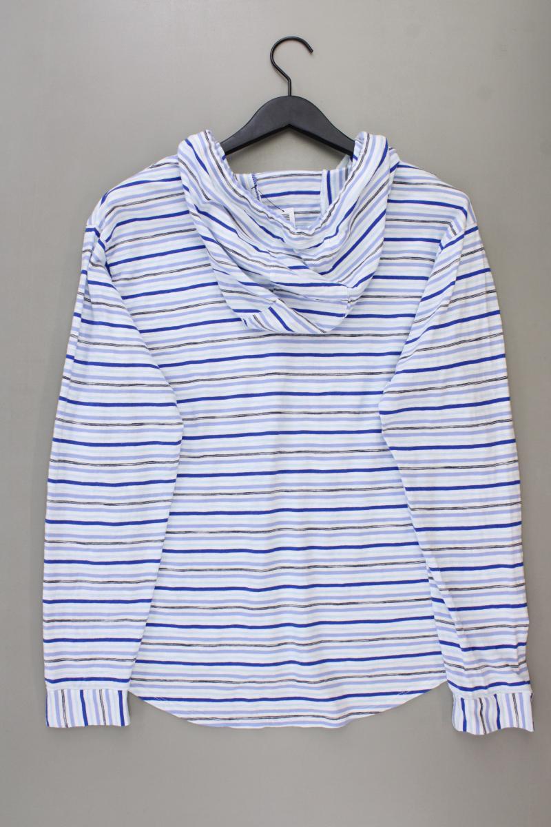 Lands' End Kapuzenshirt Gr. XL gestreift neuwertig Langarm blau aus Baumwolle