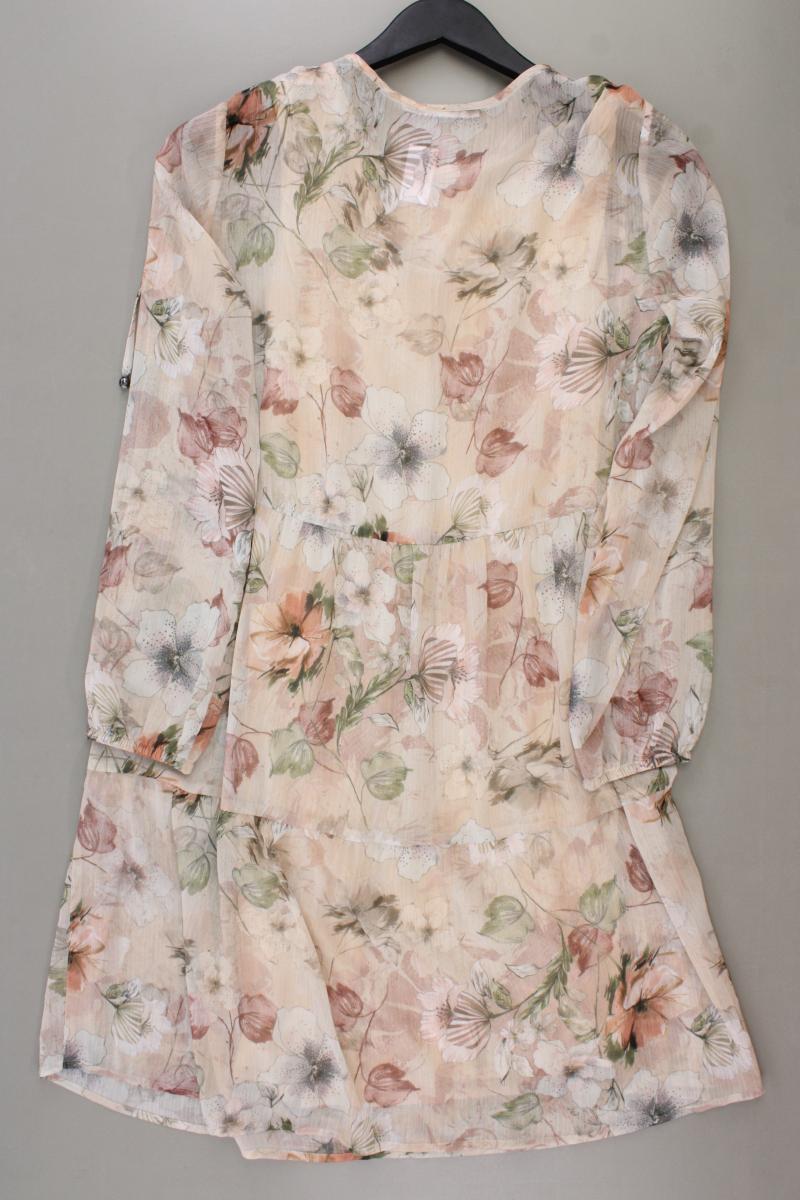 Le Comte Chiffonkleid Gr. 38 mit Blumenmuster neuwertig Langarm rosa