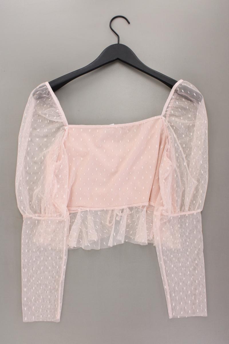 BOOHOO Chiffonbluse Gr. 42 neu mit Etikett Langarm rosa aus Polyester