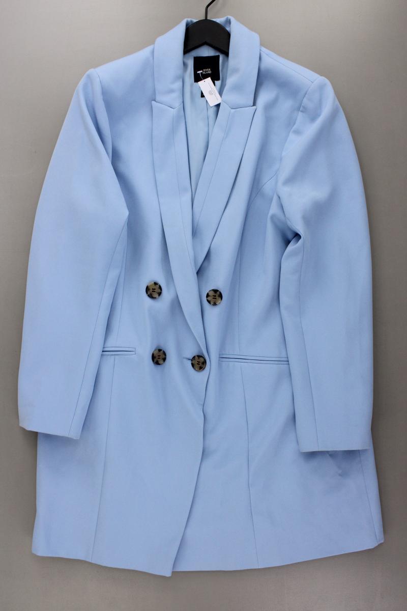 River Island Longblazer Gr. 44 blau aus Polyester