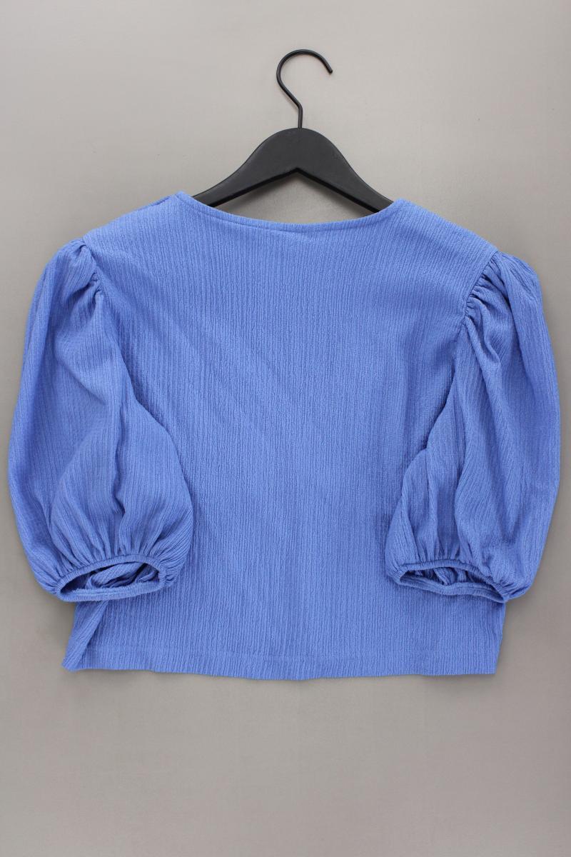 Monki Kurzarmbluse Gr. XL neuwertig blau aus Polyester