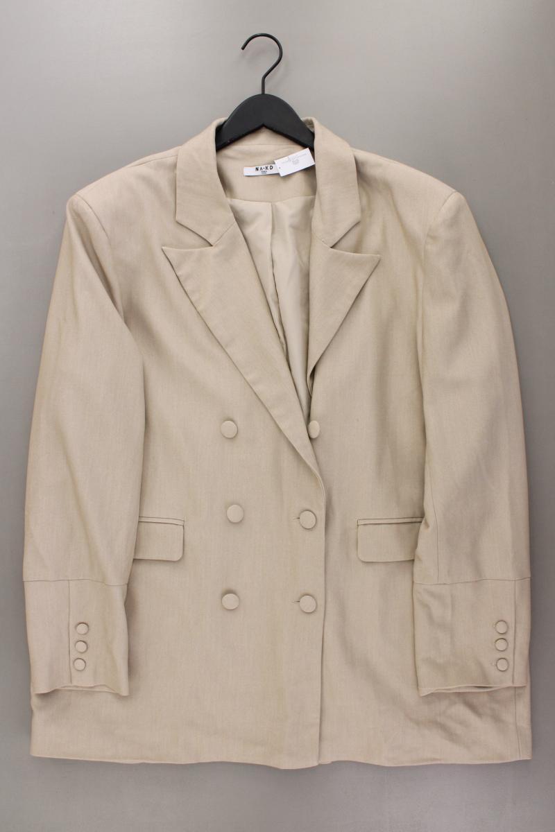 NA-KD Longblazer Gr. 46 creme aus Polyester
