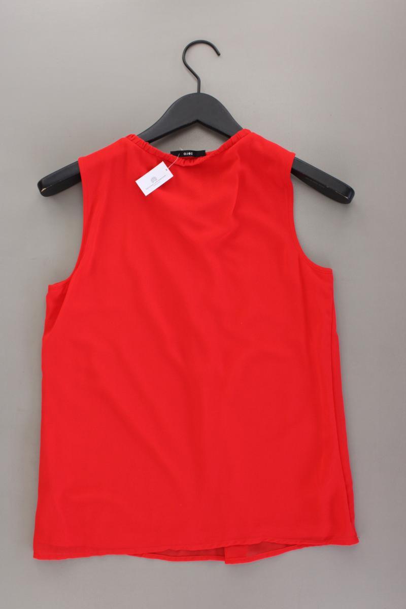 Zero Chiffonbluse Gr. 38 Ärmellos rot aus Polyester