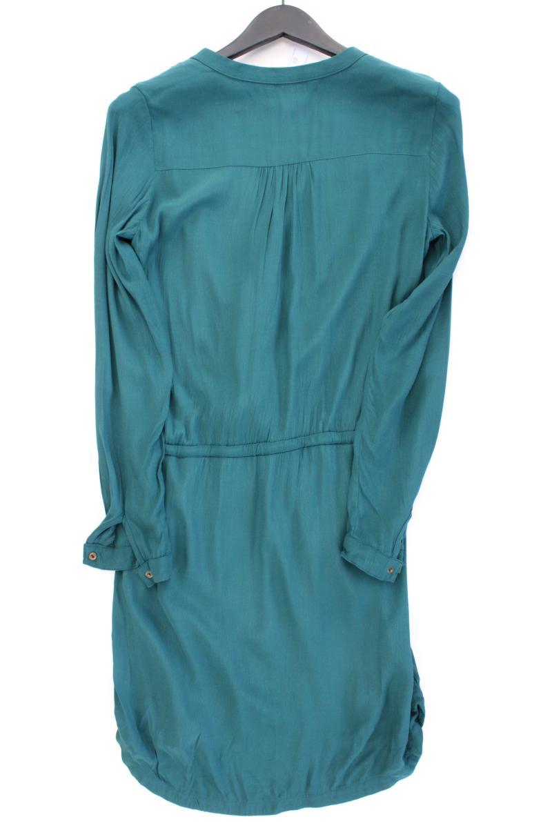 Mango Langarmkleid Petrol Gr. M blau aus Viskose