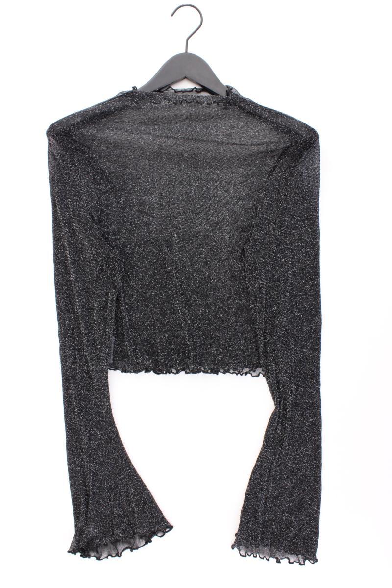 Shein Mesh Shirt Gr. XL Langarm mit Glitzer schwarz