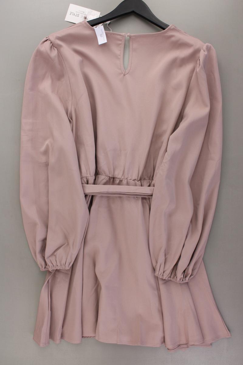 In the Style Kleid Gr. 48 neu mit Etikett mit Gürtel Langarm rosa aus Polyester