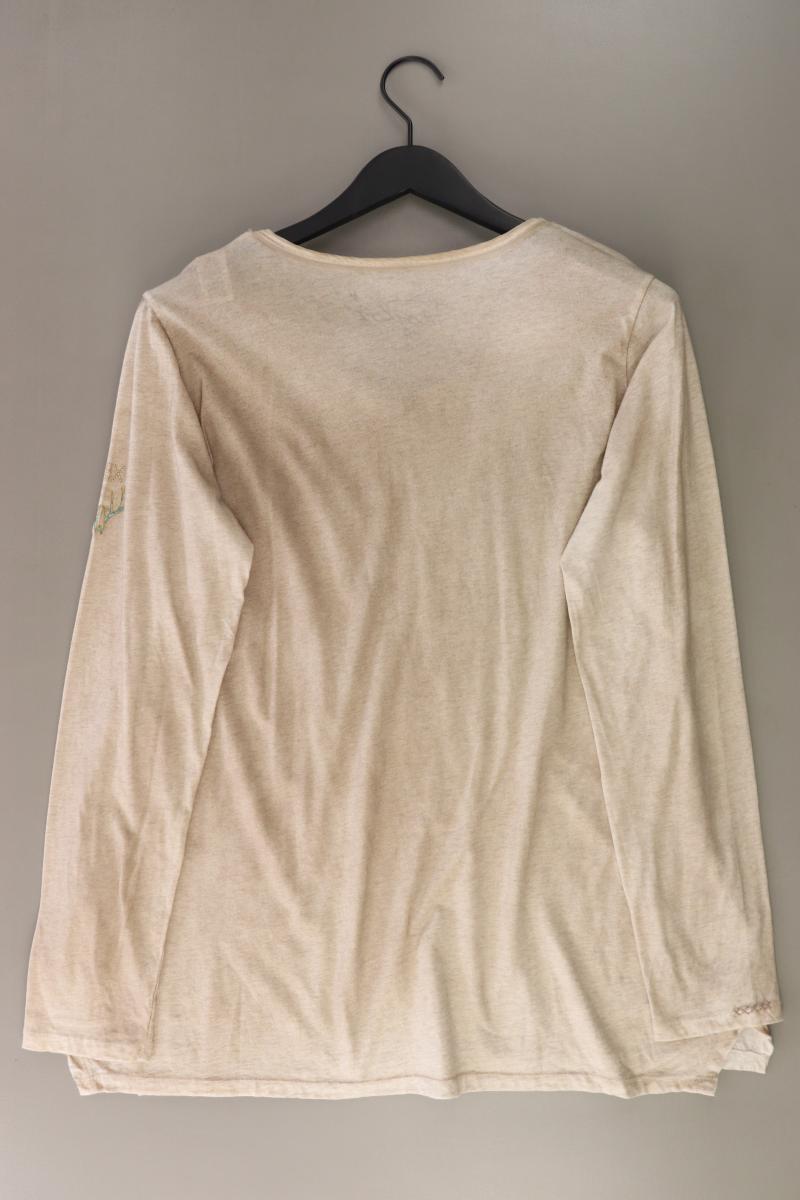 FROGBOX Longsleeve-Shirt Gr. 44 Langarm braun aus Baumwolle