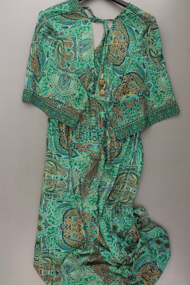 Namaste Kimono Kleid Gr. L mit Paisleymuster Kurzarm grün aus Viskose