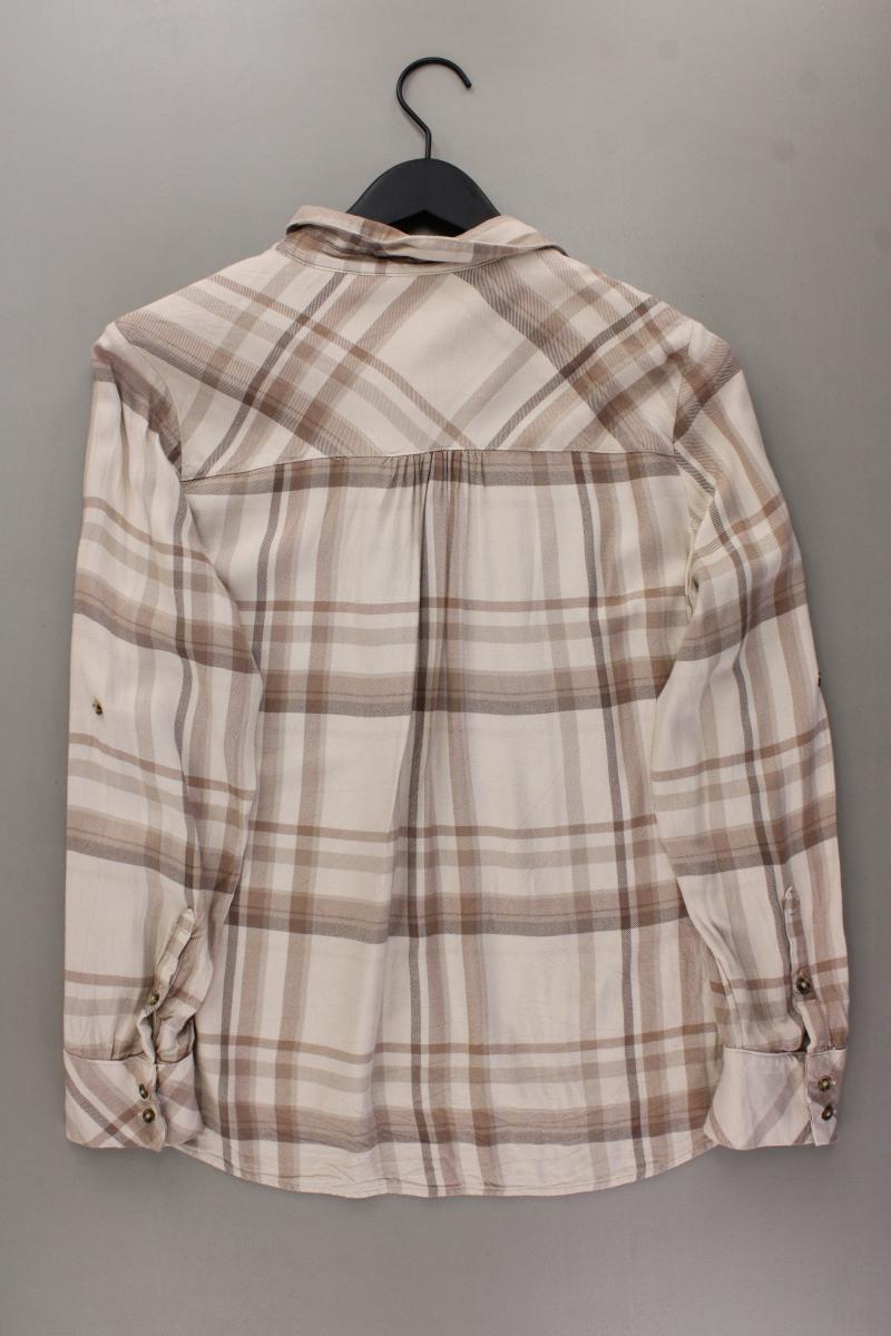 Tom Tailor Karobluse Gr. 42 kariert Langarm braun aus Viskose