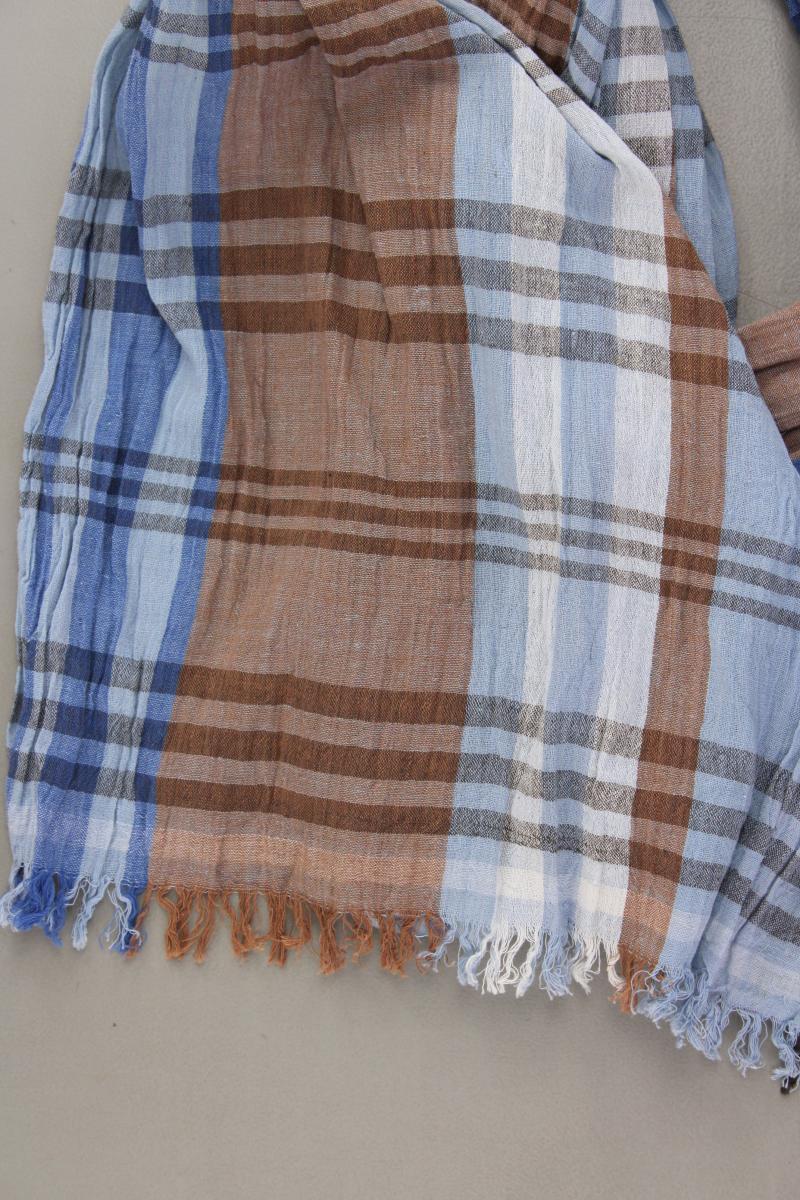 Schal für Herren kariert blau