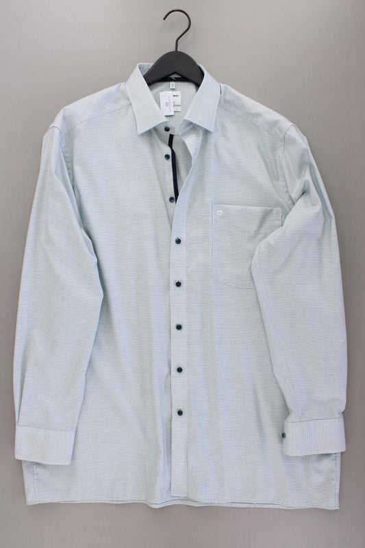 Olymp Langarmhemd für Herren Gr. Hemdgröße 44 neuwertig grün aus Baumwolle