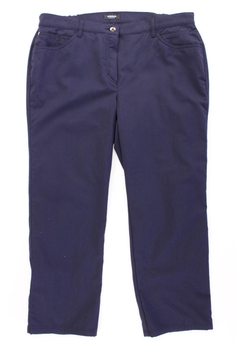 Walbusch Hose gefüttert Gr. Kurzgröße 22 blau aus Polyester