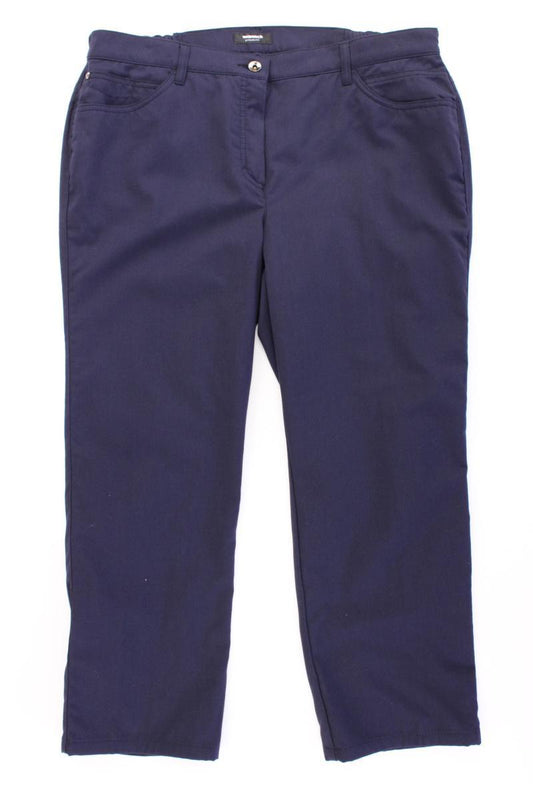 Walbusch Hose gefüttert Gr. Kurzgröße 22 blau aus Polyester