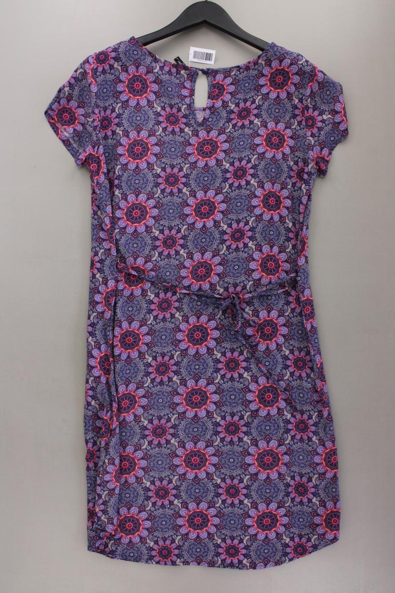 Fresh Made Kurzarmkleid Gr. L mit Blumenmuster lila aus Viskose