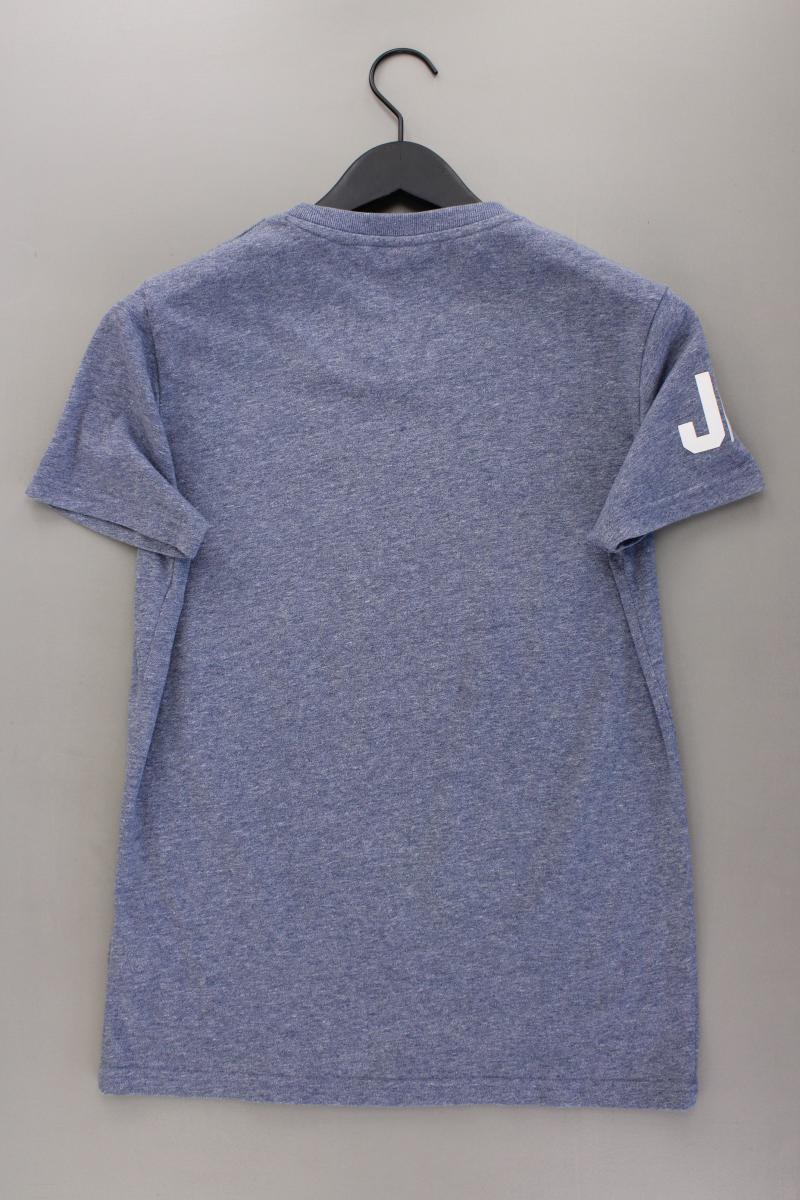 Superdry Printshirt für Herren Gr. M Kurzarm blau aus Baumwolle