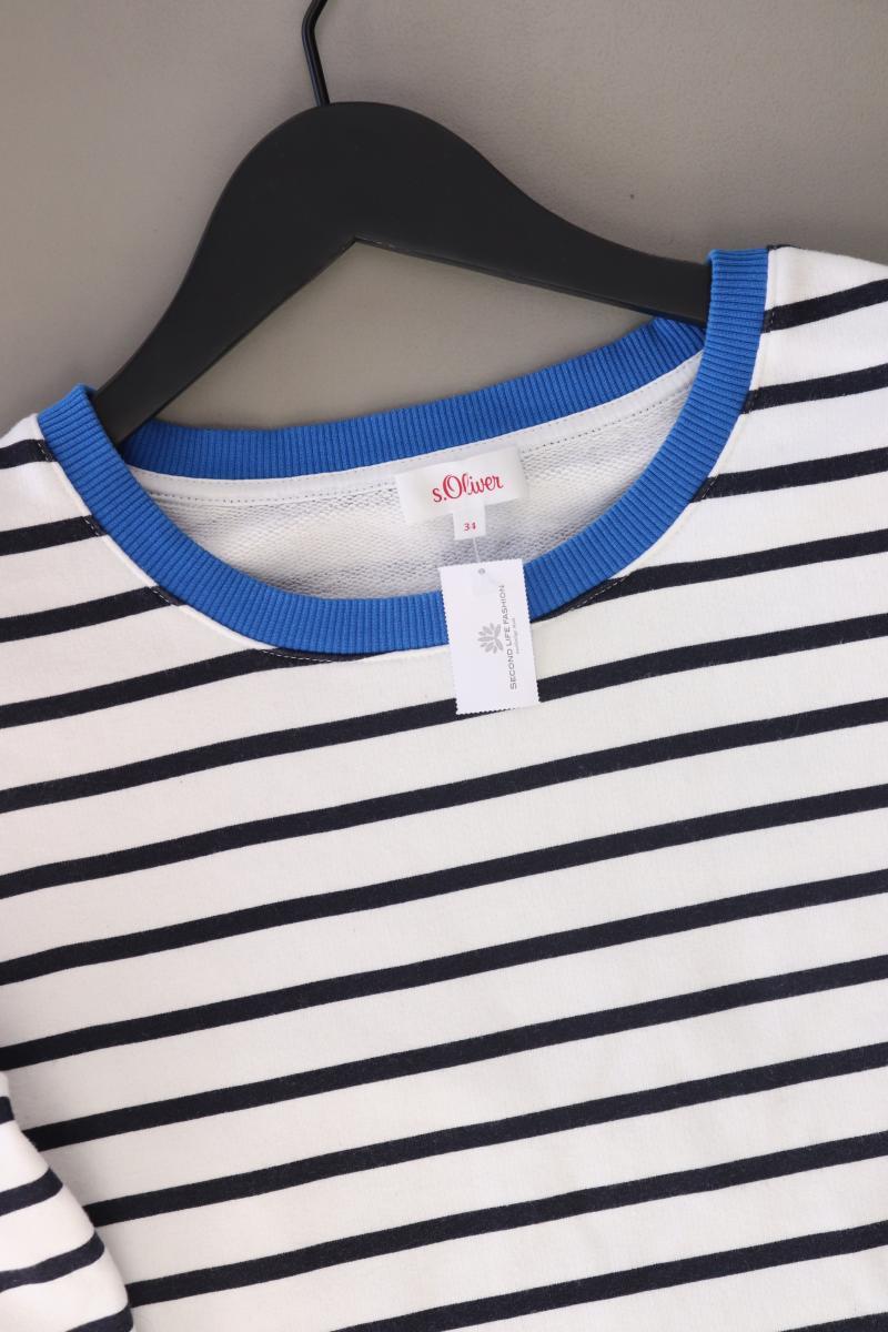 s.Oliver Feinstrickpullover Gr. 34 gestreift weiß