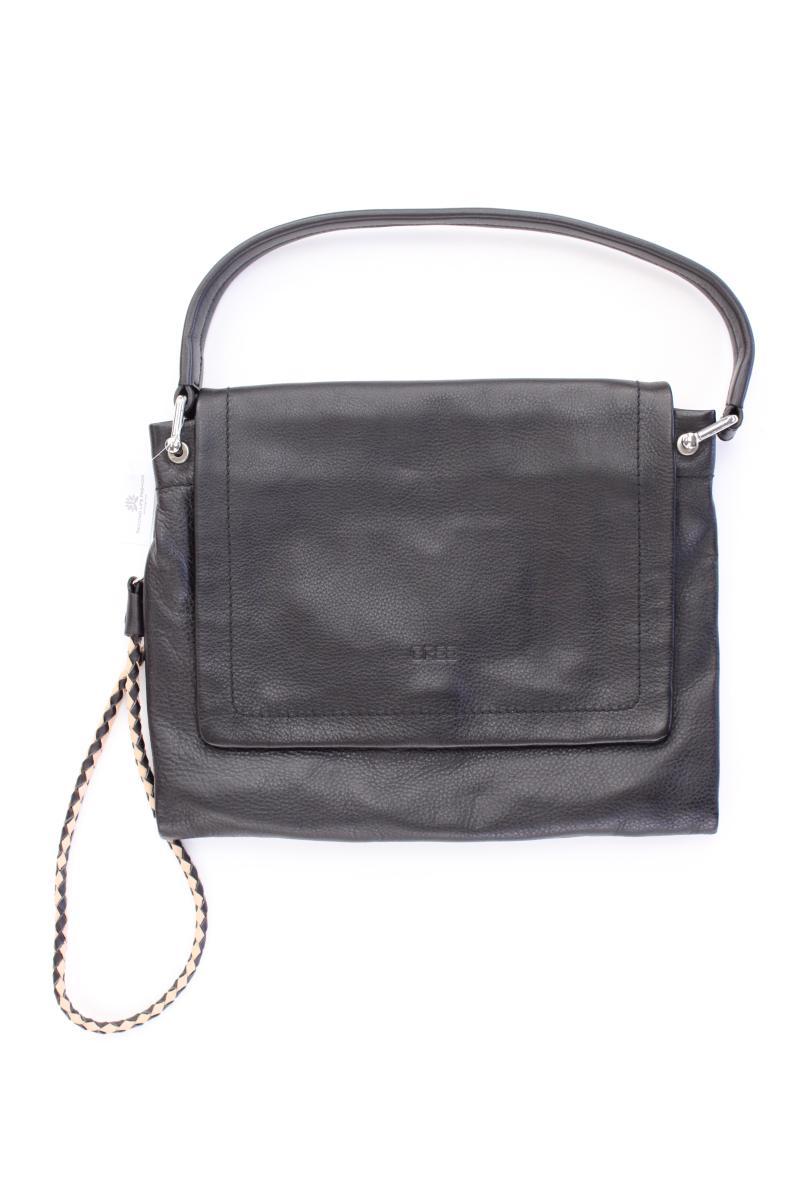 Bugatti Schultertasche schwarz aus Leder