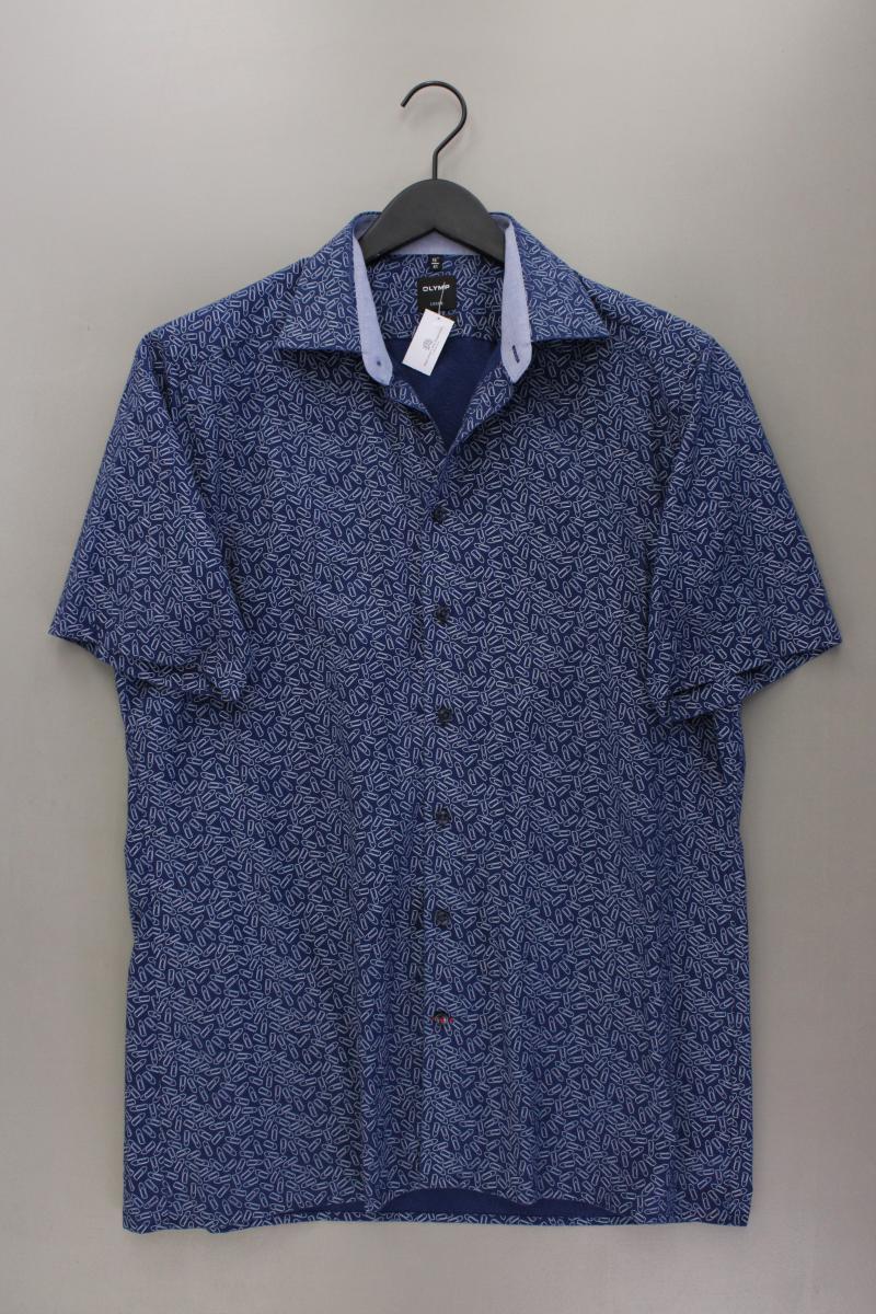 Olymp Hemd mit Büroklammermuster für Herren Gr. Hemdgröße 41 neuwertig Kurzarm