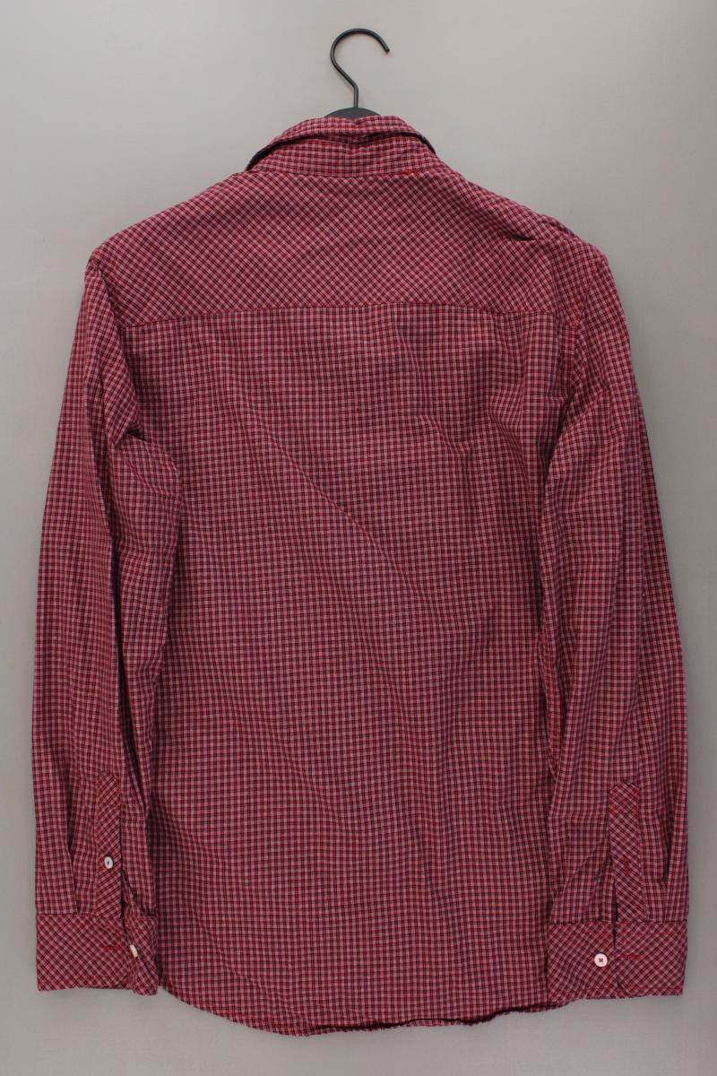 Mustang Karohemd für Herren Gr. L kariert Langarm rot aus Baumwolle