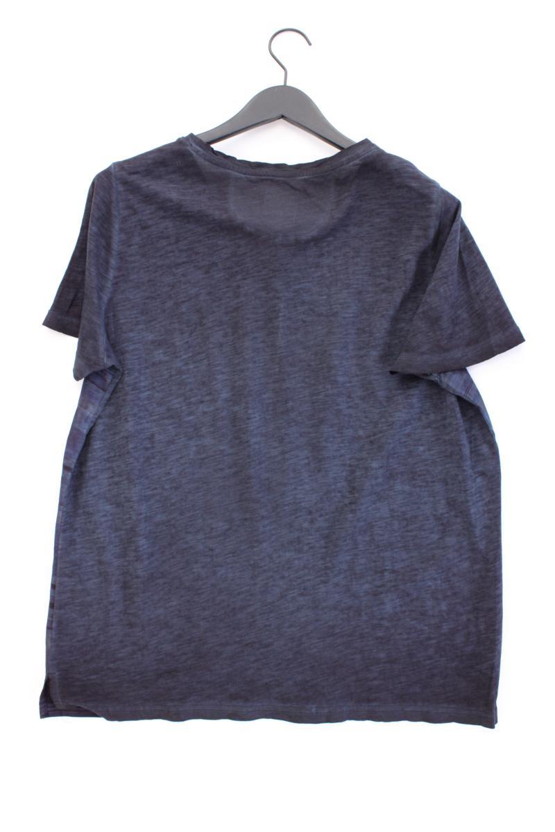 s'questo Printshirt Gr. 42 Kurzarm blau aus Baumwolle