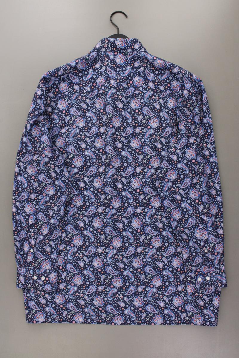 Olymp Langarmhemd für Herren Gr. Hemdgröße 44 mit Paisleymuster blau