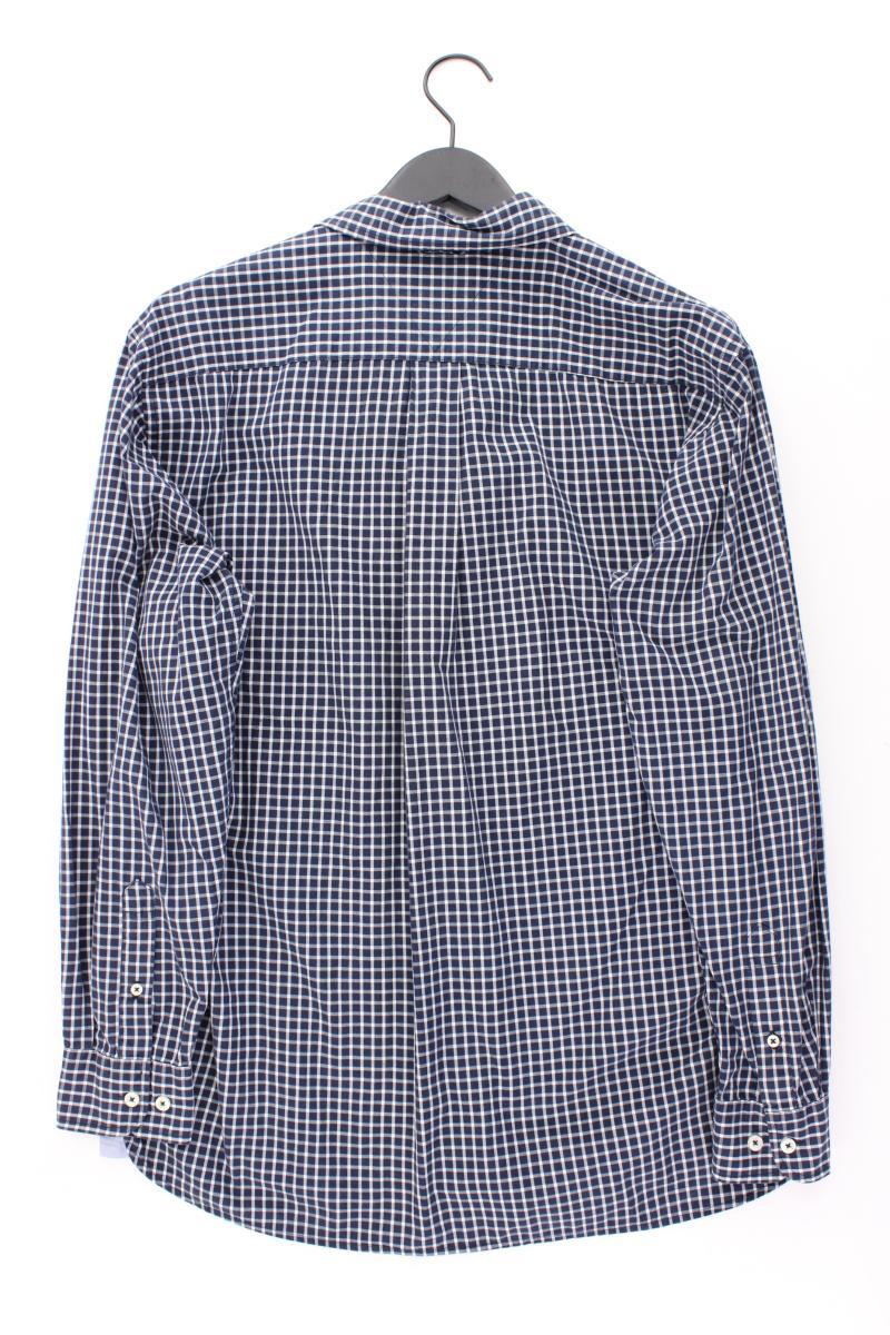 Tommy Hilfiger Langarmhemd für Herren Gr. M geometrisches Muster blau