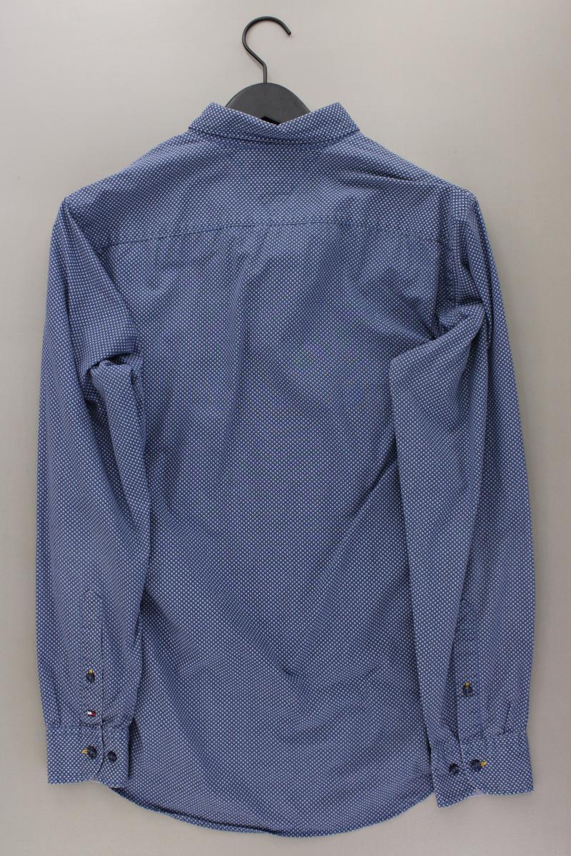 Tommy Hilfiger Langarmhemd für Herren Gr. L blau aus Baumwolle