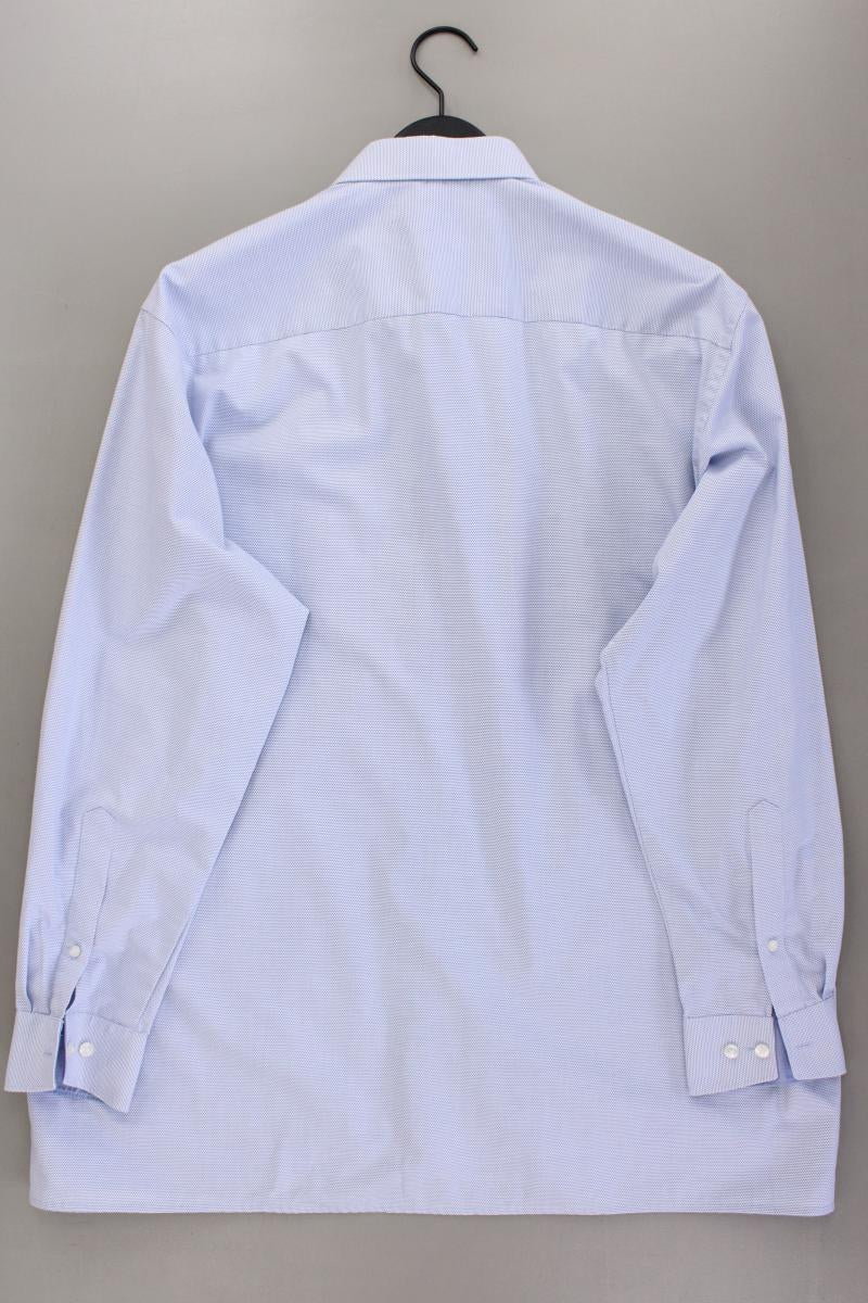 Olymp Langarmhemd für Herren Gr. Hemdgröße 44 blau aus Baumwolle