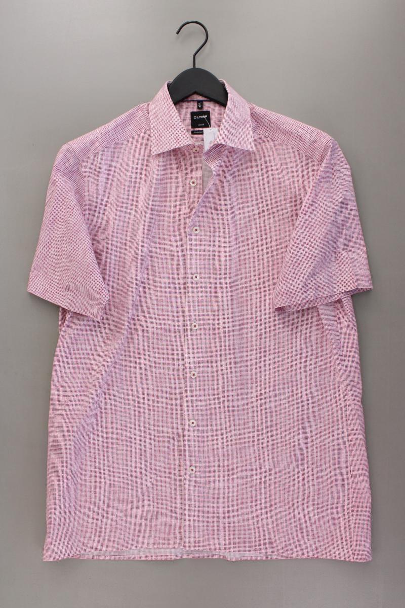 Olymp Kurzarmhemd für Herren Gr. Hemdgröße 41 neuwertig rot aus Baumwolle