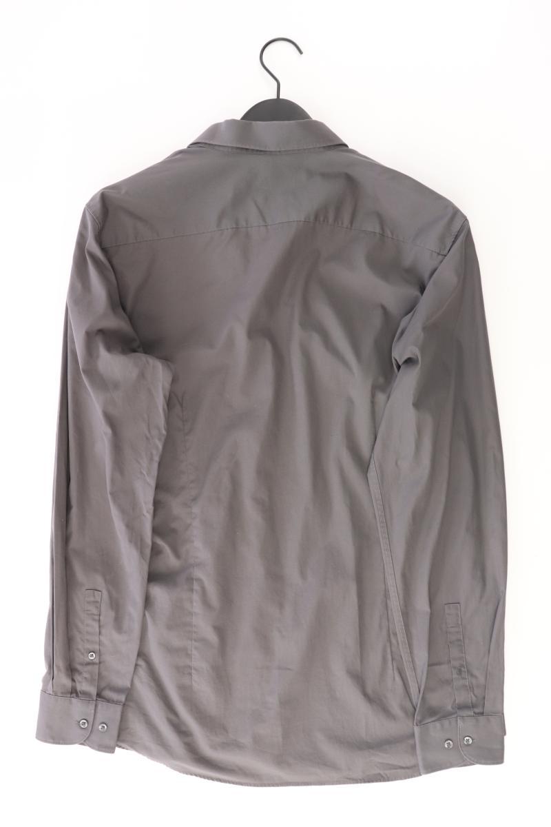 Sir Oliver Langarmhemd für Herren Gr. Hemdgröße 43 grau aus Baumwolle