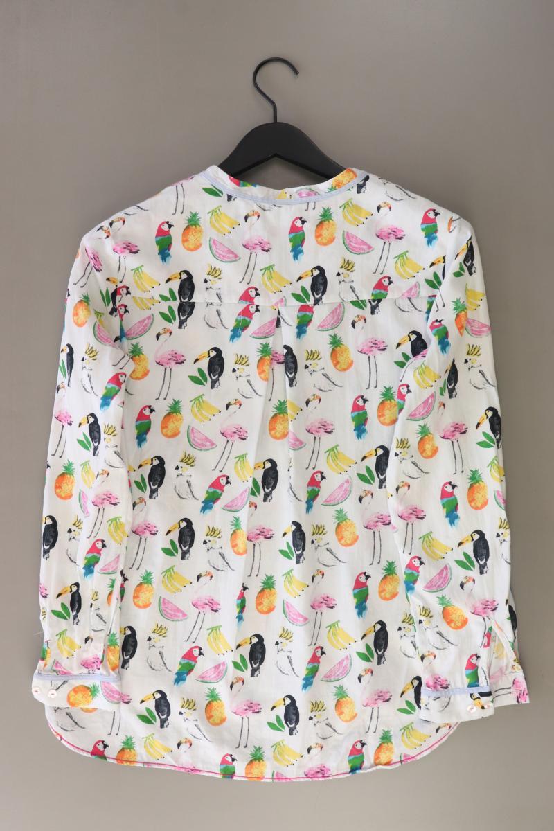 Milano Italy Bluse mit tropischem Muster Gr. 38 Langarm mehrfarbig