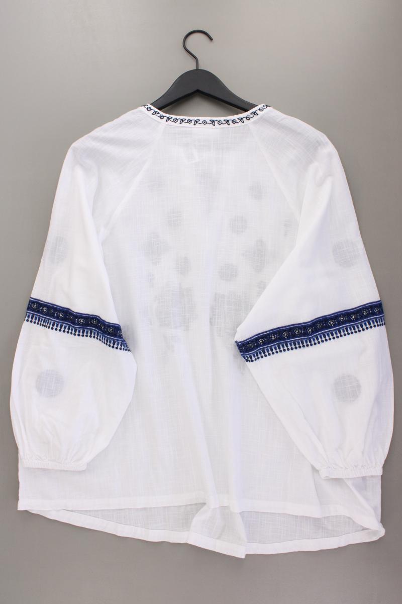 Gina Benotti Bluse Gr. 48/50 Langarm weiß