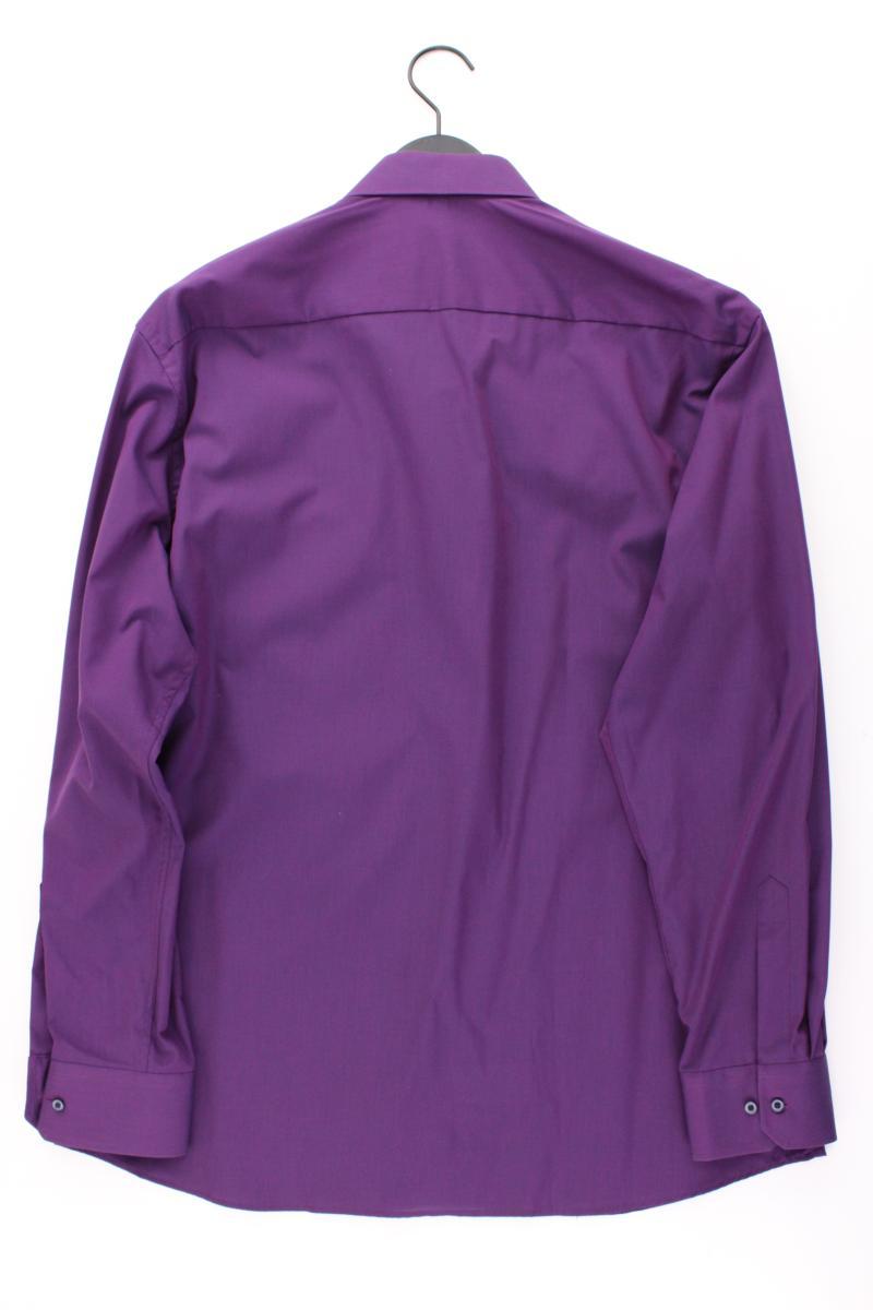 Eterna Langarmhemd für Herren Gr. Hemdgröße 43 neuwertig lila aus Baumwolle