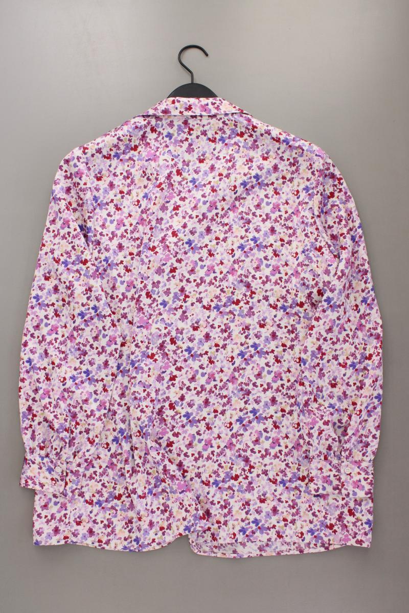 Langarmbluse Gr. 46 mit Blumenmuster mehrfarbig