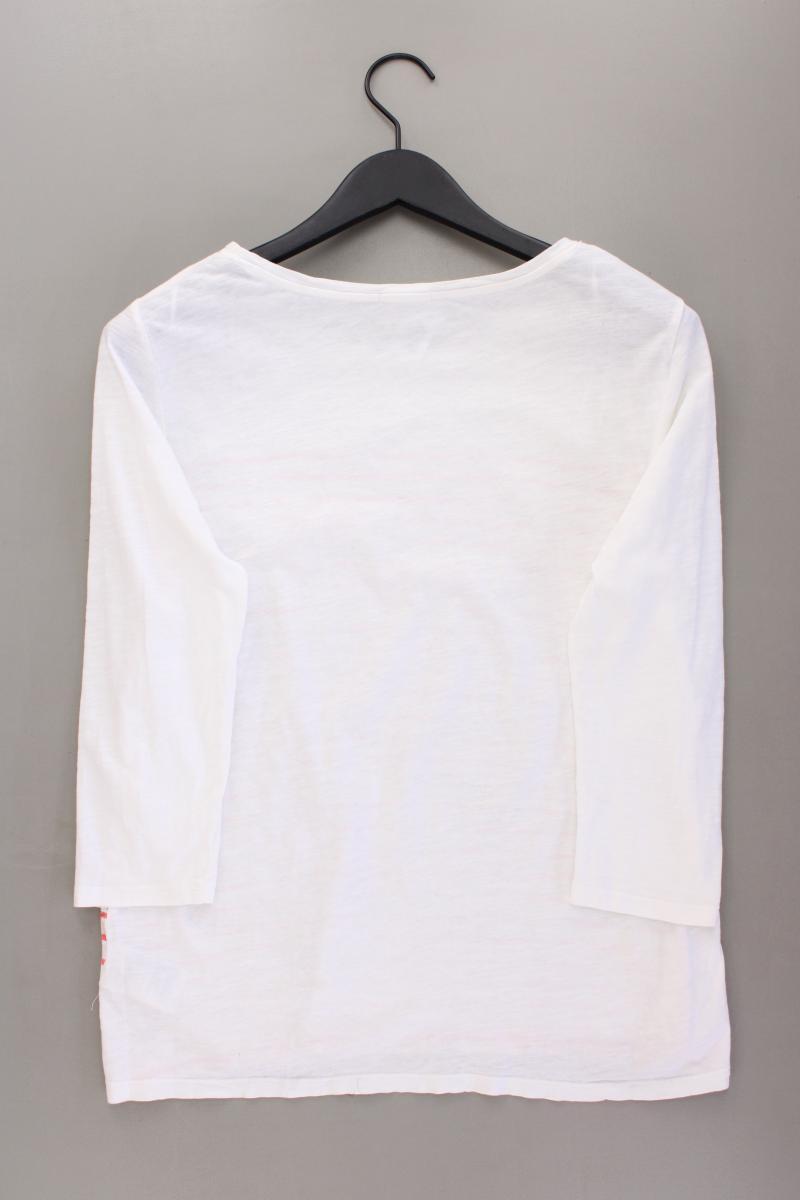 Esprit Printshirt Gr. M gestreift 3/4 Ärmel weiß aus Baumwolle