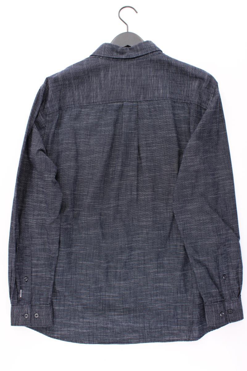 s.Oliver Langarmhemd für Herren Gr. XL grau aus Baumwolle