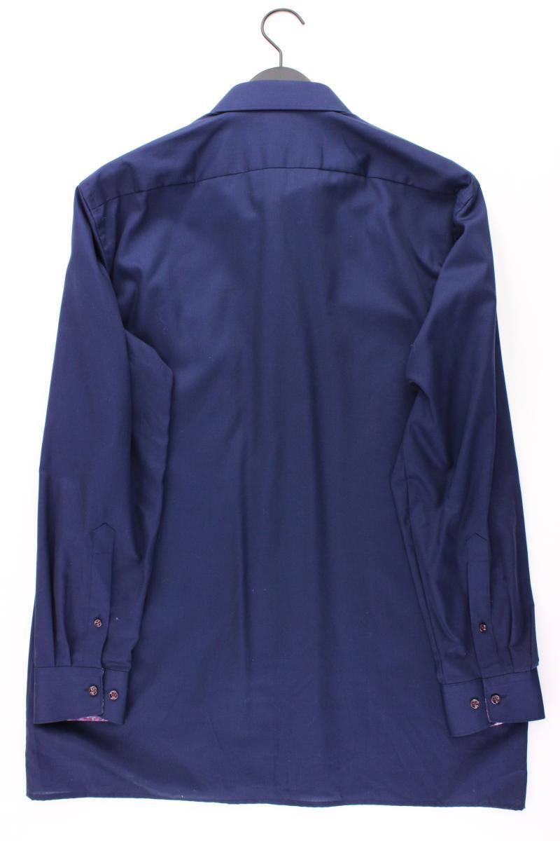 Olymp Langarmhemd für Herren Gr. Hemdgröße 44 blau aus Baumwolle