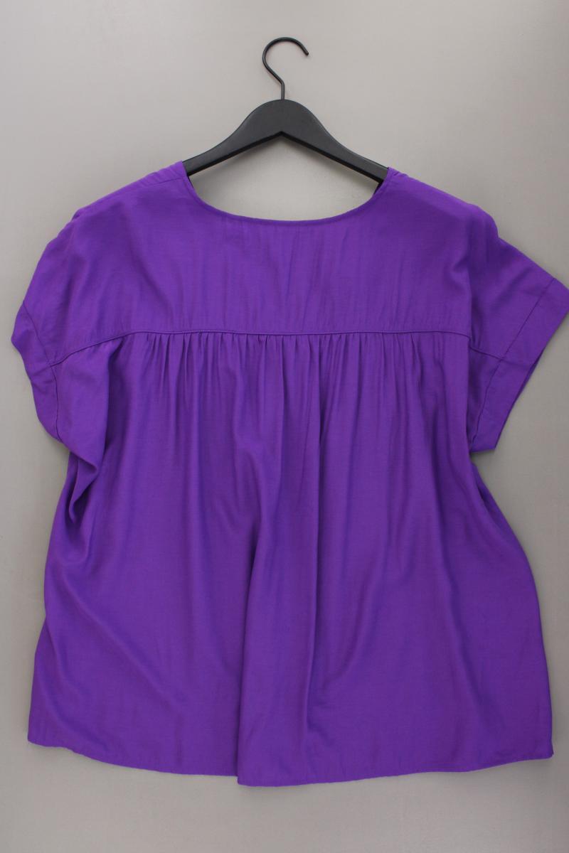 Esprit Kurzarmbluse Gr. 42 lila aus Viskose