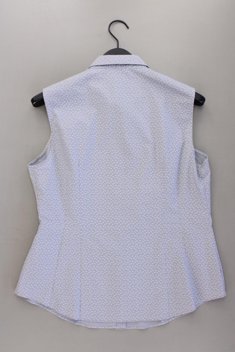 KEW LONDON Ärmellose Bluse Gr. 42 grau aus Baumwolle